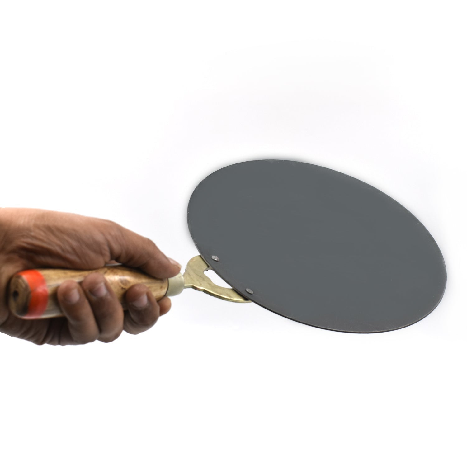 2692 Wooden Handle Roti Tawa used in all household and kitchen purposes for making rotis and parathas etc. freeshipping - DeoDap 2692 Wooden Handle Roti Tawa used in all household and kitchen purposes for making rotis and parathas etc. freeshipping - DeoDap